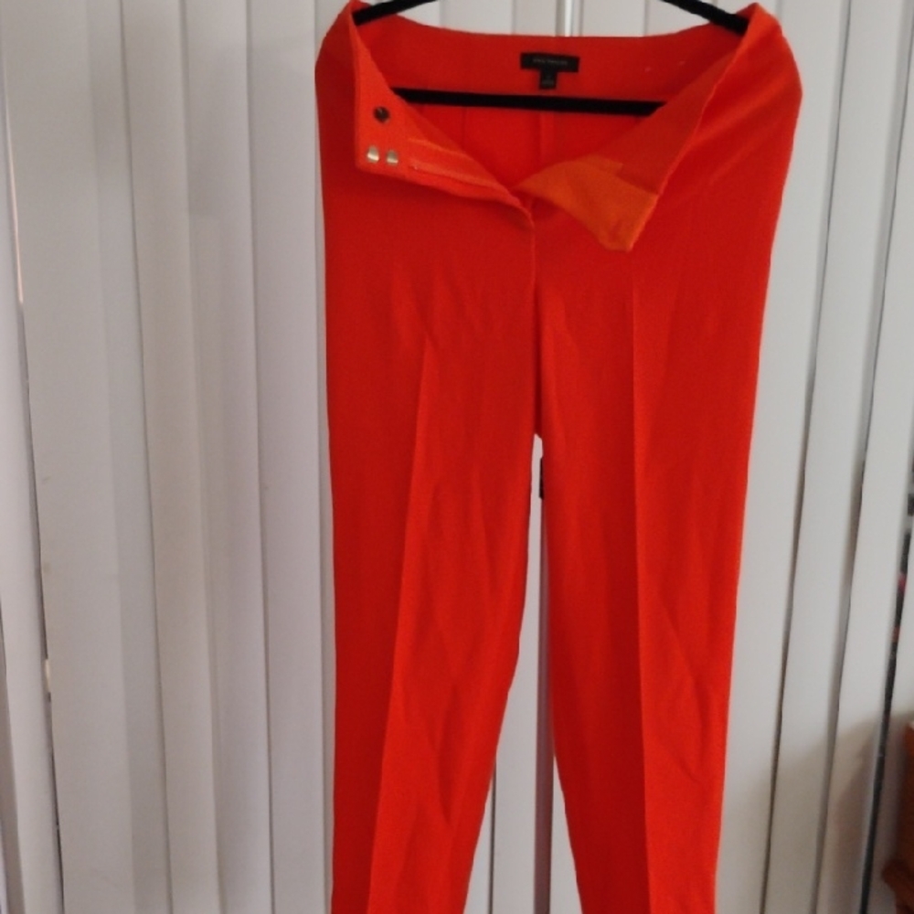 Ann Taylor Bright Orange Straight Leg Pants